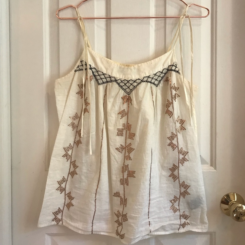 Natural Embroidered Blouse